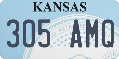 KS license plate 305AMQ