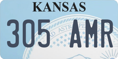 KS license plate 305AMR