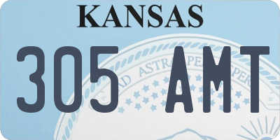 KS license plate 305AMT