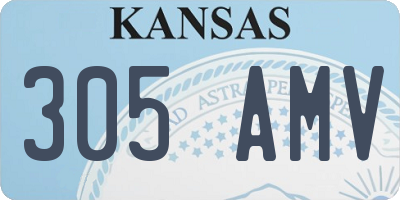 KS license plate 305AMV