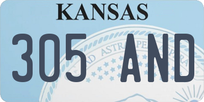 KS license plate 305AND