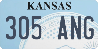KS license plate 305ANG