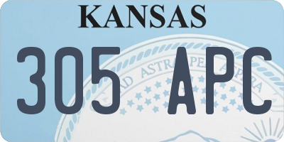 KS license plate 305APC