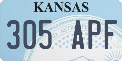 KS license plate 305APF