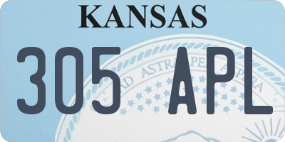 KS license plate 305APL