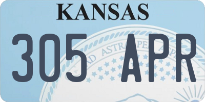 KS license plate 305APR