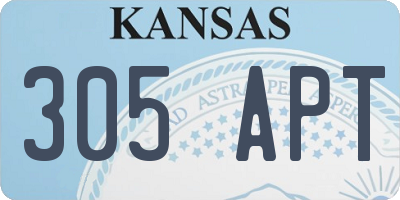 KS license plate 305APT