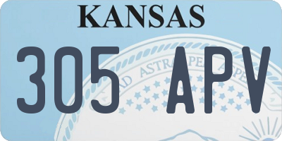 KS license plate 305APV