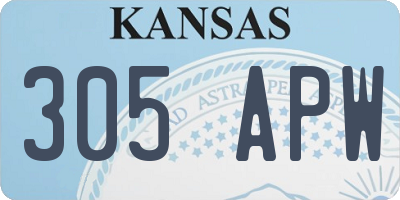 KS license plate 305APW