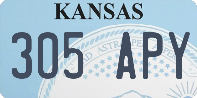 KS license plate 305APY