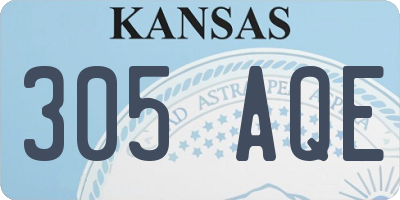 KS license plate 305AQE