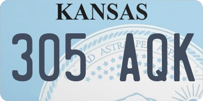 KS license plate 305AQK
