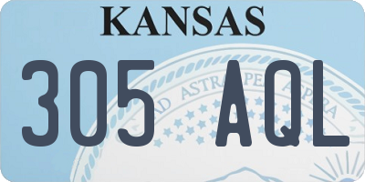 KS license plate 305AQL