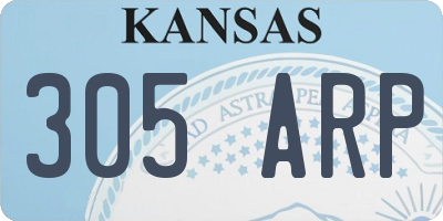 KS license plate 305ARP