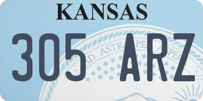 KS license plate 305ARZ