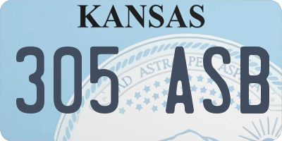 KS license plate 305ASB