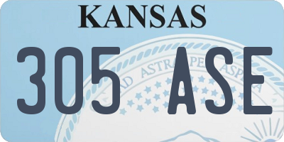 KS license plate 305ASE
