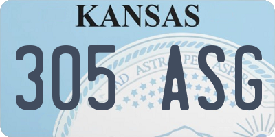 KS license plate 305ASG