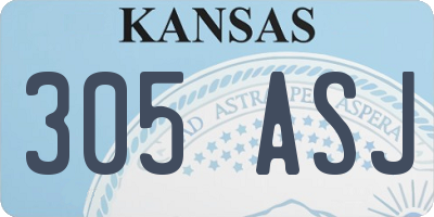 KS license plate 305ASJ