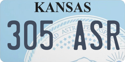 KS license plate 305ASR