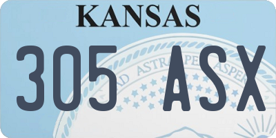 KS license plate 305ASX