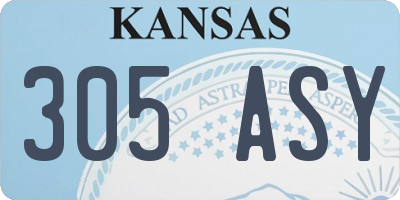 KS license plate 305ASY