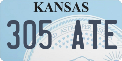 KS license plate 305ATE