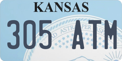 KS license plate 305ATM