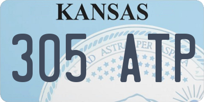 KS license plate 305ATP