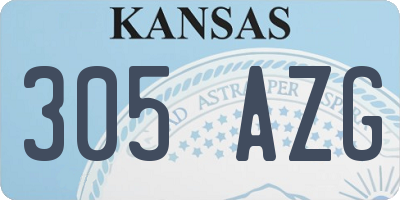 KS license plate 305AZG