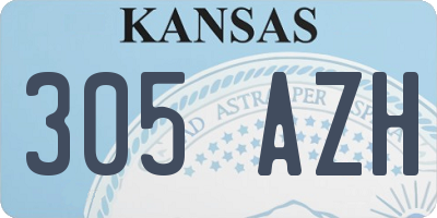 KS license plate 305AZH