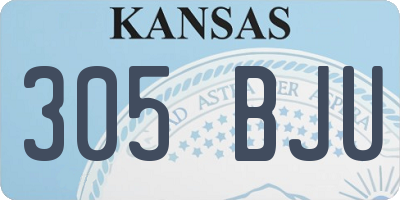 KS license plate 305BJU