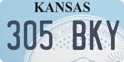 KS license plate 305BKY
