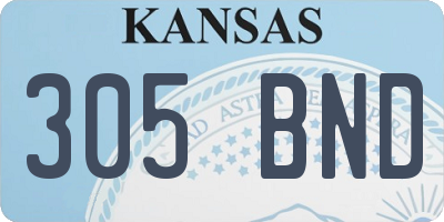 KS license plate 305BND