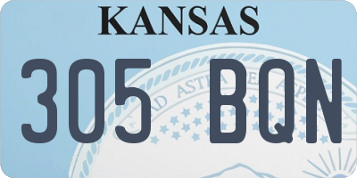 KS license plate 305BQN