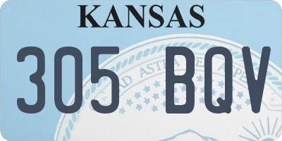 KS license plate 305BQV