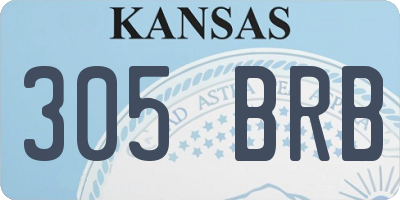 KS license plate 305BRB