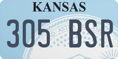 KS license plate 305BSR