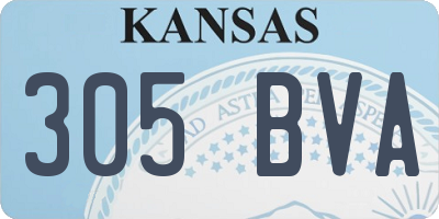 KS license plate 305BVA