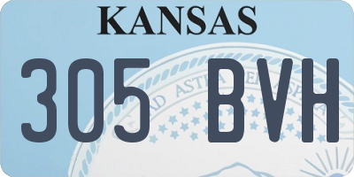 KS license plate 305BVH