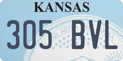KS license plate 305BVL
