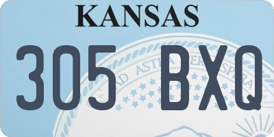 KS license plate 305BXQ