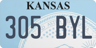 KS license plate 305BYL