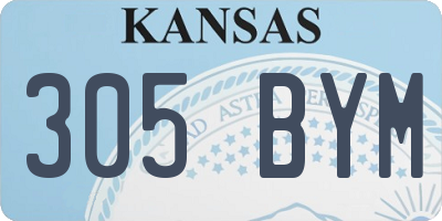 KS license plate 305BYM