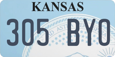 KS license plate 305BYO