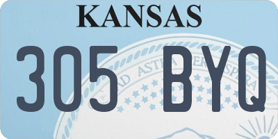 KS license plate 305BYQ