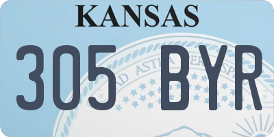 KS license plate 305BYR