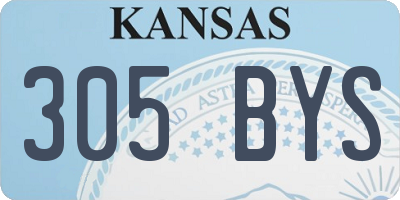 KS license plate 305BYS