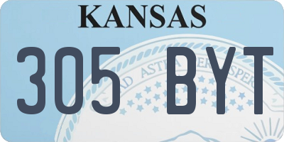 KS license plate 305BYT