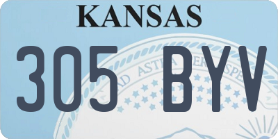 KS license plate 305BYV